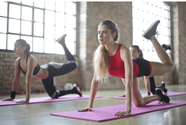 woman exercising