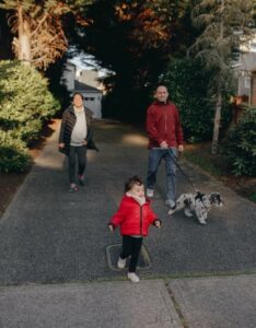 Family walking