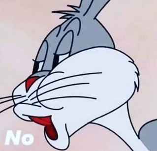 Bugs Bunny saying NO