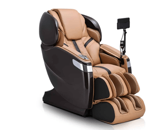 Massage chair with screen in front