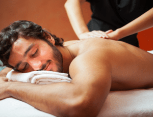a man getting a massage