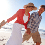 couple walking on the beach