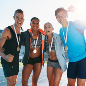 athletes with medals