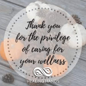 Thank you for the privilege of caring for your wellness