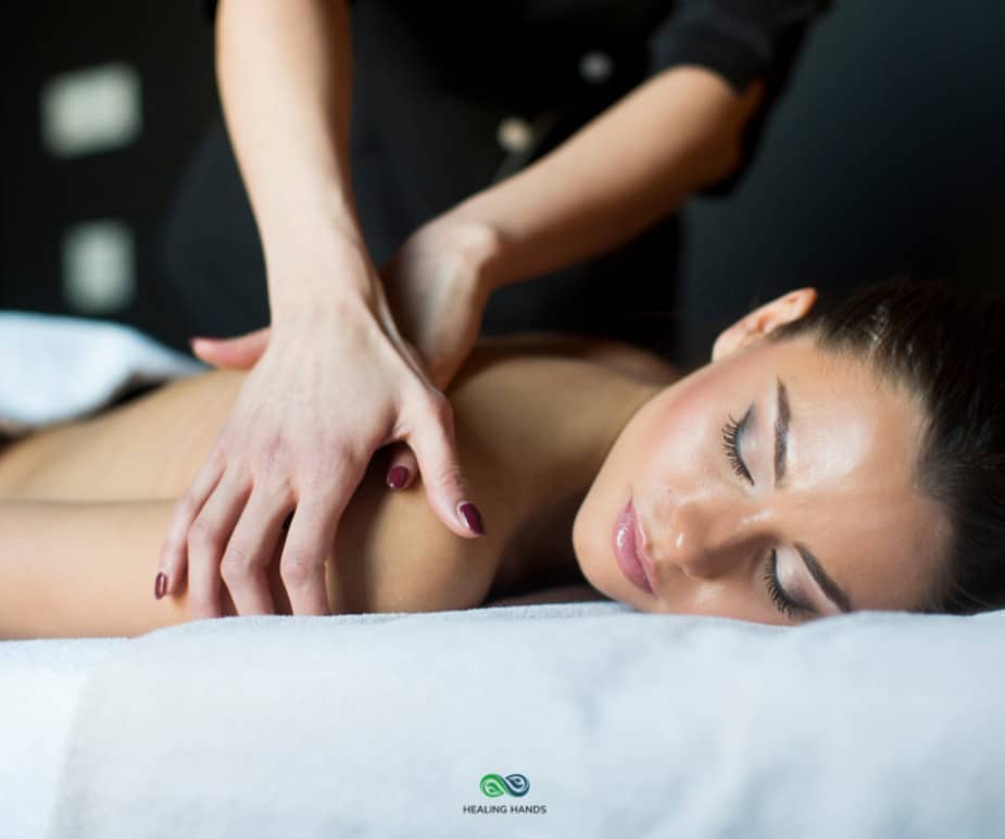 A woman getting a massage