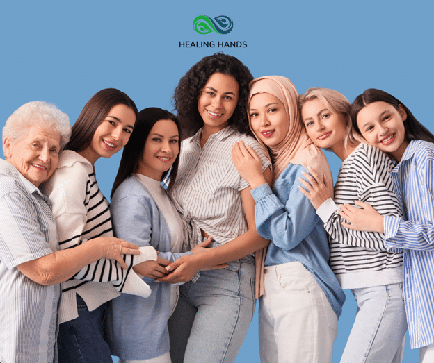 A group of smiling women